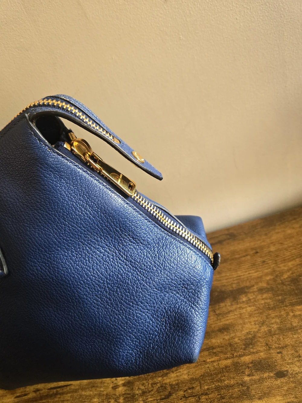 Miu Miu Navy Leather Top-Handle Satchel